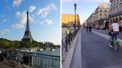 Paríž stavia 1000 kilometrov nových cyklotrás. Počet ľudí, ktorí nechali auto doma, vzrástol o polovicu