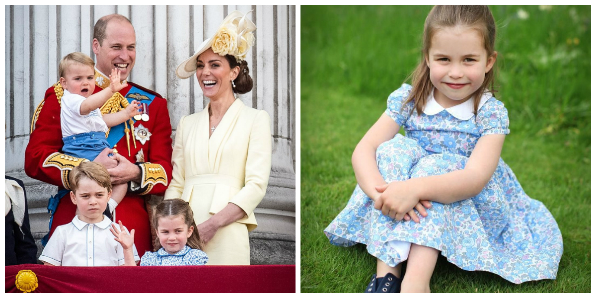 Archívna snímka, na snímke je britská princezná Charlotte, princ William, jeho manželka Kate a ich ďalšie dve deti, princ George a princ Louis.