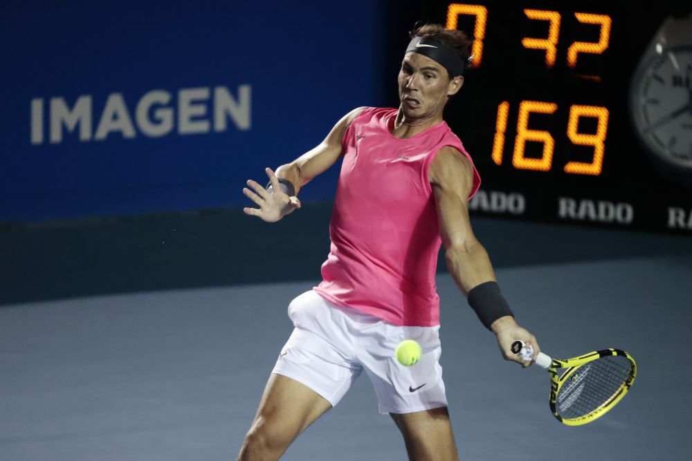 Rafael Nadal v súboji s Kwonom Soon-woom na turnaji v Acapulcu