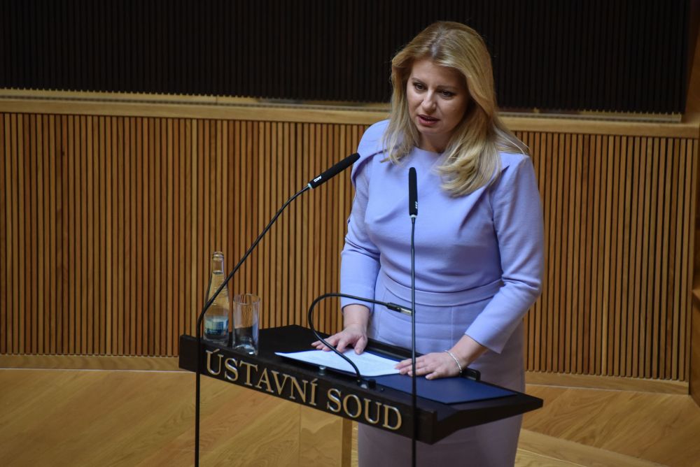 Na snímke prezidentka SR Zuzana Čaputová reční počas slávnostného zhromaždenia Ústavného súdu