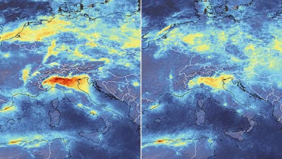 Satelitné snímky ukazujú dramatický pokles znečistenia v Taliansku počas karantény