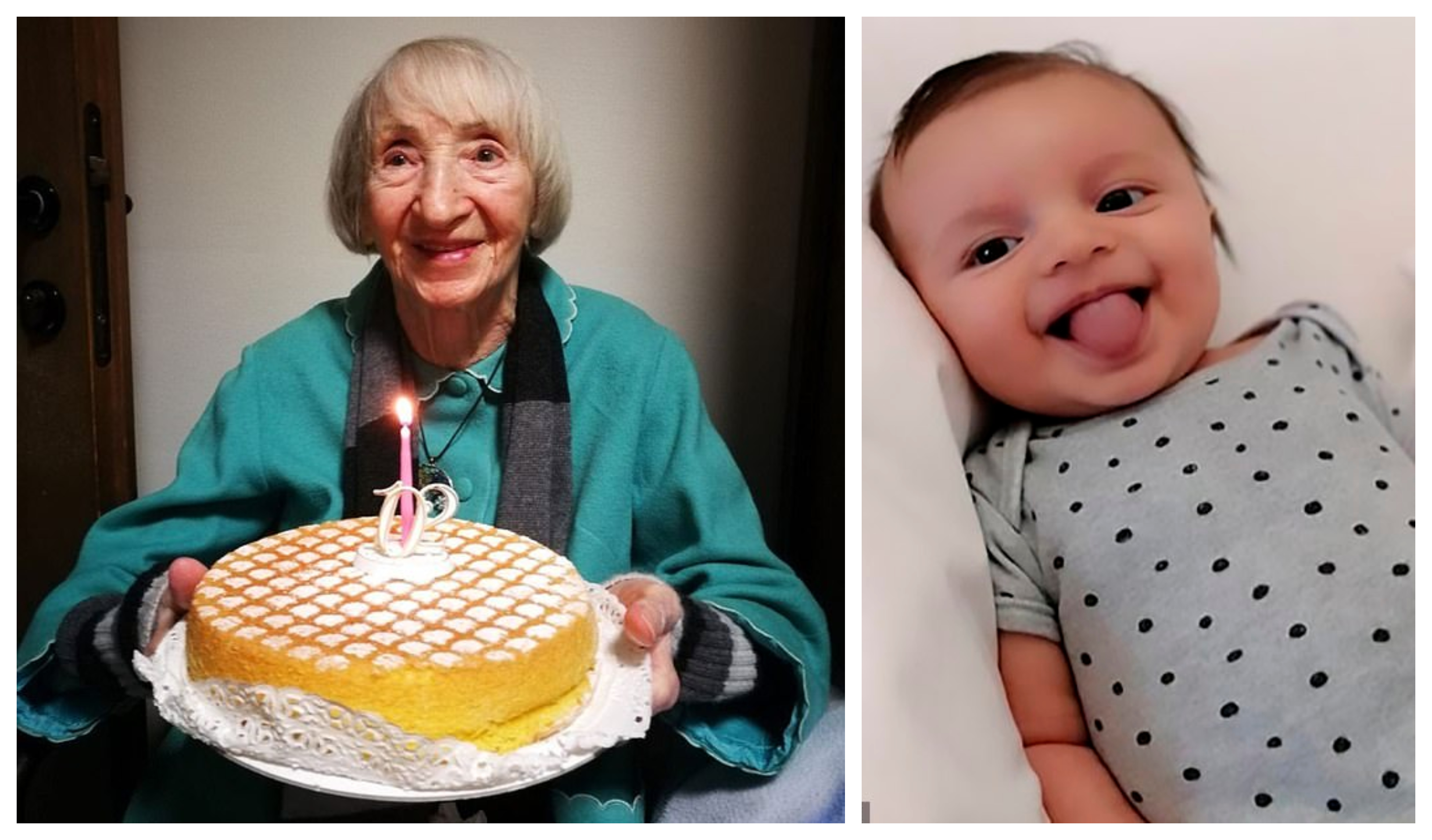 102-ročná Italica Grondona a 6-mesačný Leonardo, ktorí prekonali koronavírus