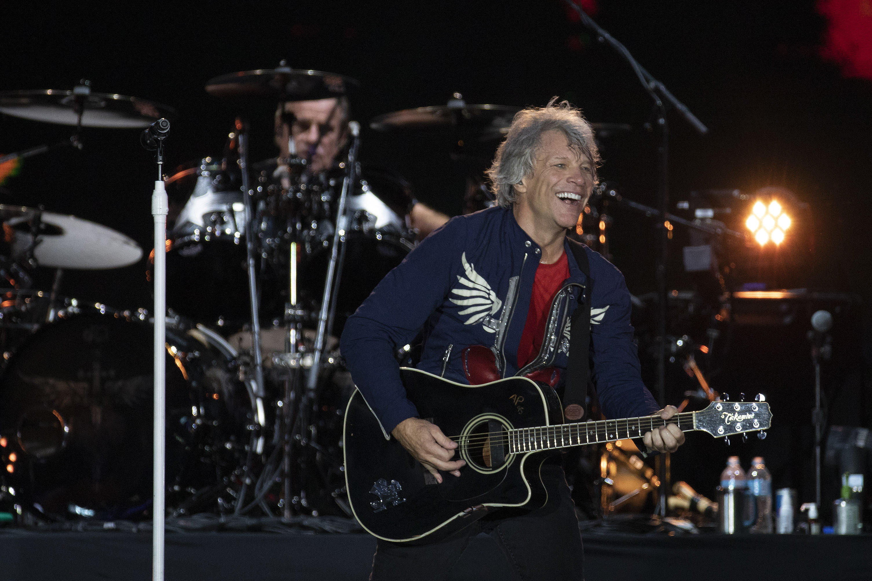EBE 16 Rio de Janeiro - Na snímke americký spevák John Bon  Jovi  a líder hard rockovej skupiny Bon  Jovi  vystupuje na hudobnom festivale Rock in Rio v brazílskom Riu de Janeiro 30. septembra 2019. 