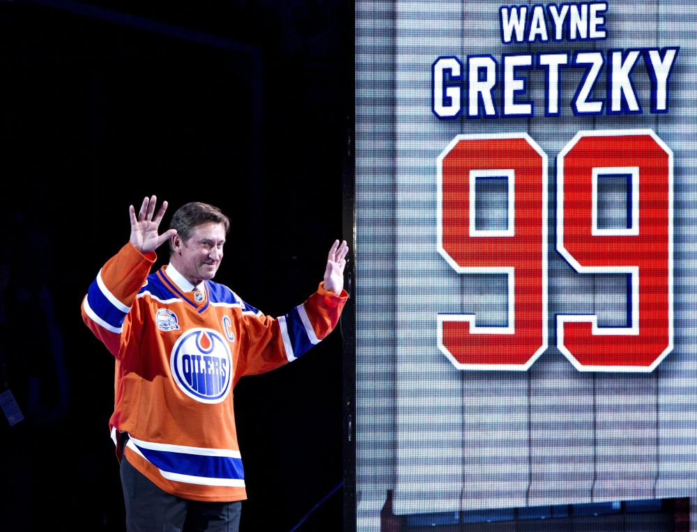 Hokejová legenda a bývalý hráč Edmontonu Oilers Wayne Gretzky