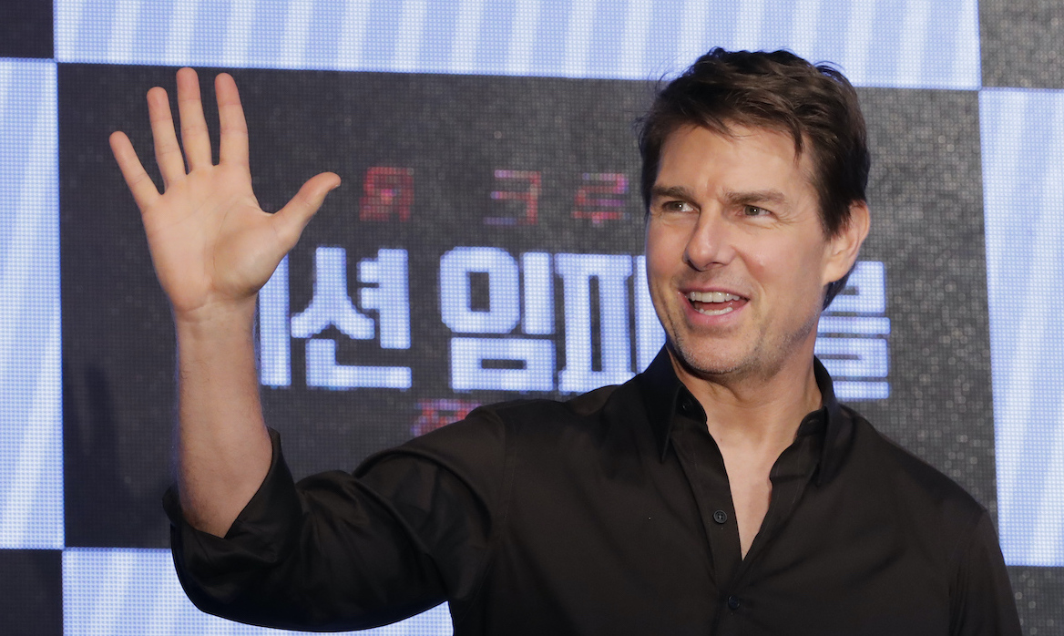 Na snímke je americký herec Tom Cruise počas príchodu na tlačovú konferenciu k svojmu novému akčnému thrilleru Mission: Impossible - Fallout v juhokórejskom Soule 16. júla 2018