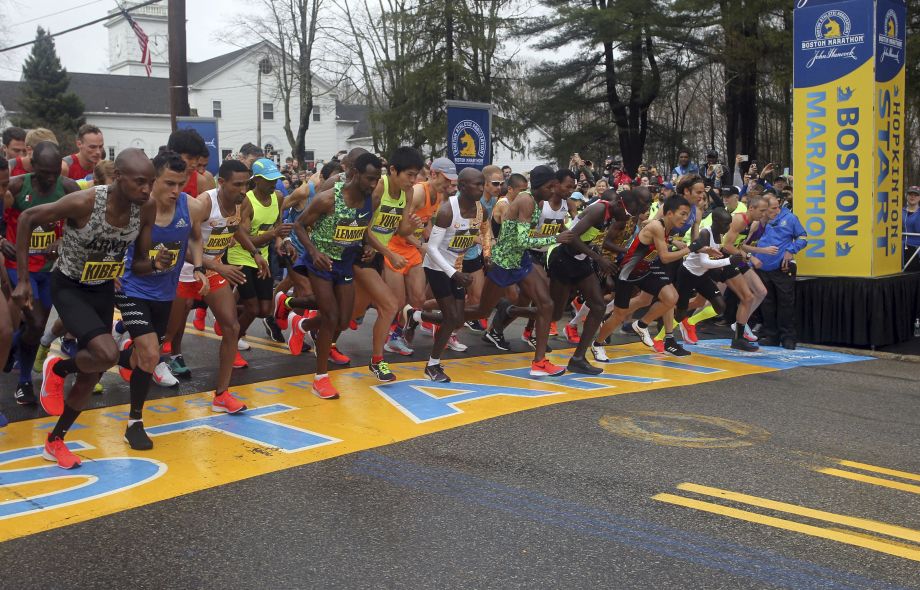 Na archívnej snímke z 15. augusta 2019 štart 123. ročníka Bostonského maratónu.
