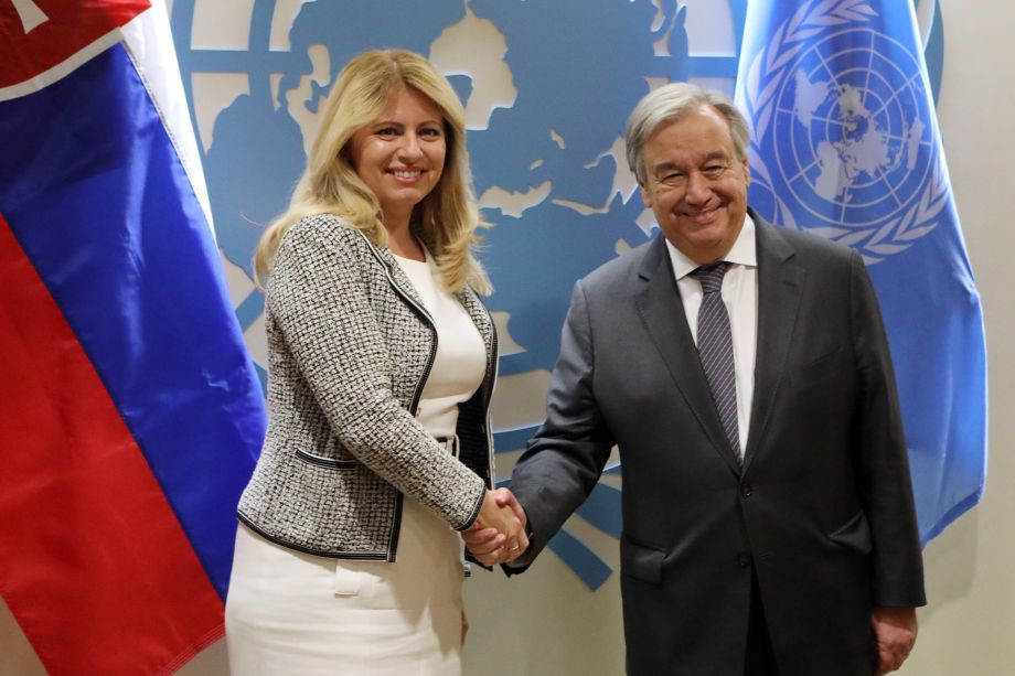 Zuzana Čaputová a António Guterres