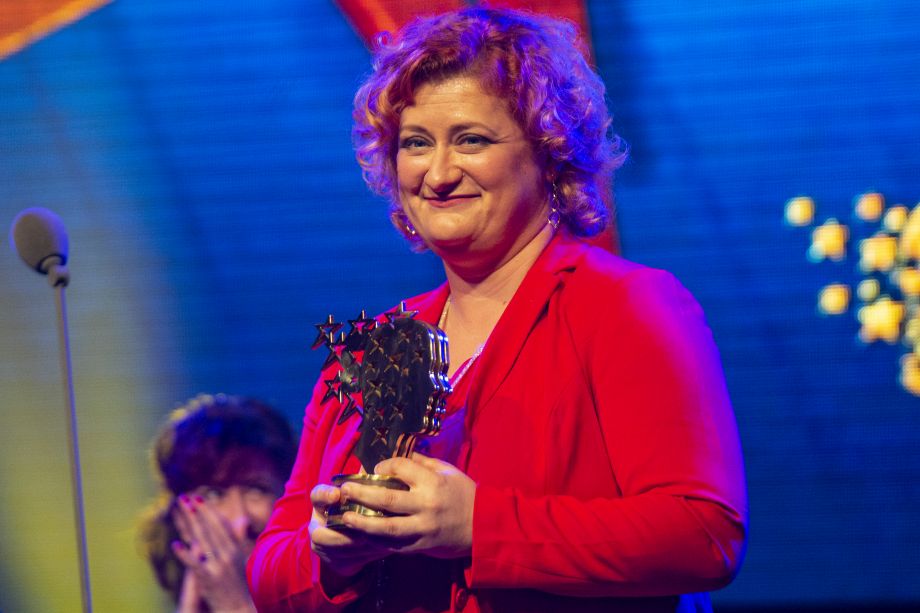 Na snímke Zuzana Tkáčová, učiteľka informatiky na Gymnáziu sv. Edity Steinovej v Košiciach, ktorá sa stala prvou víťazkou v súťaži Učiteľ Slovenska 2. októbra 2018 v Bratislave.