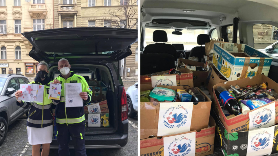 Slovenské mamičky zorganizovali materiálnu pomoc pre pražských záchranárov.