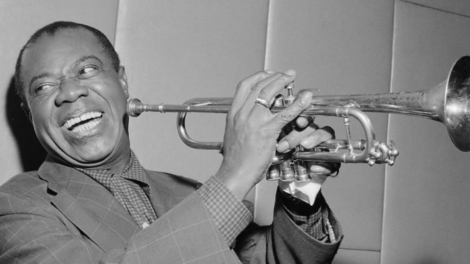 Louis Armstrong v roku 1955.