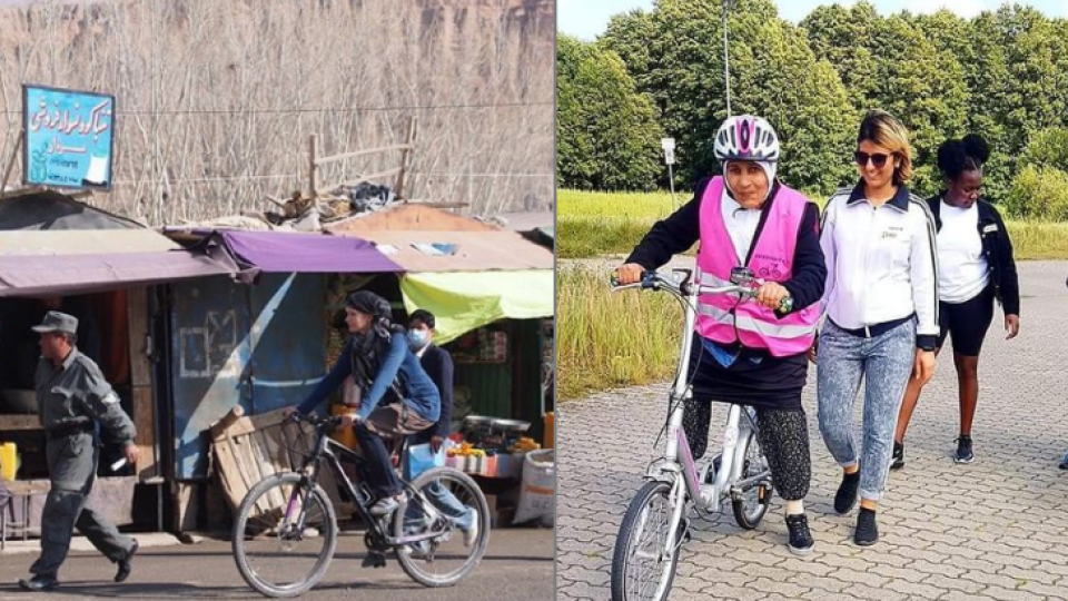 Vo svojich rodných krajinách mali cyklistiku zakázanú. Utečenky na bicykli prvýkrát sedeli v Nemecku.