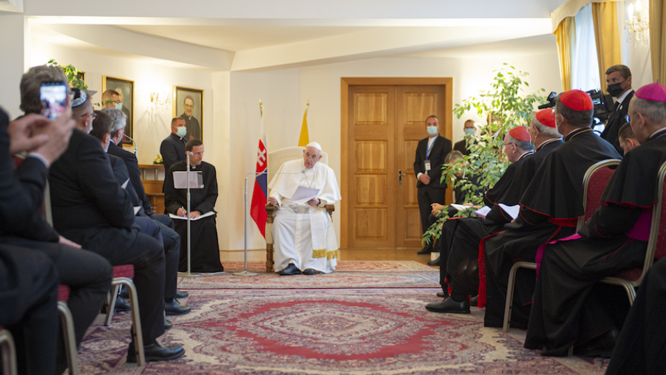 Pápež mal príhovor na Apoštolskej nunciatúre pri bratislavskom Horskom parku