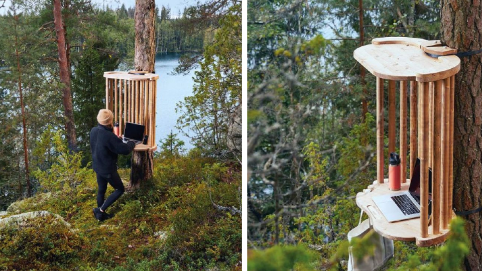 Vo Fínsku vyrástli lesné pracovné búdky.
