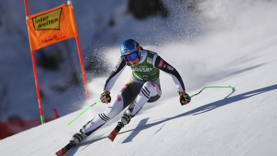EBE 19 St. Anton - Slovenská lyžiarka Petra Vlhová v zjazde žien Svetového pohára v alpskom lyžovaní  v rakúskom  stredisku St. Anton 9. januára 2021.