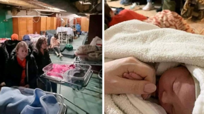 Zatiaľ čo na Kyjev dopadali ruské granáty, mladá mamička ukrytá v metre porodila nádhernú dcérku