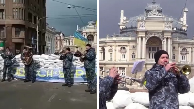 VIDEO: Opustené ulice Odesy zaliala radosť. Takto znie pieseň Don't worry, be happy pred barikádami