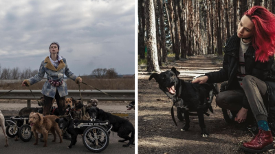 Anastasia vyviedla z horiaceho mesta 15 hendikepovaných psíkov: Nie sú menejcenní, všetci majú právo na život