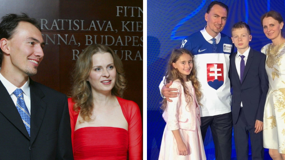 Miroslav Šatan a Ingrid Šatanová s deťmi