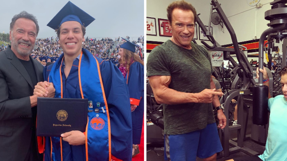  Arnold Schwarzenegger a jeho syn Joseph Baena