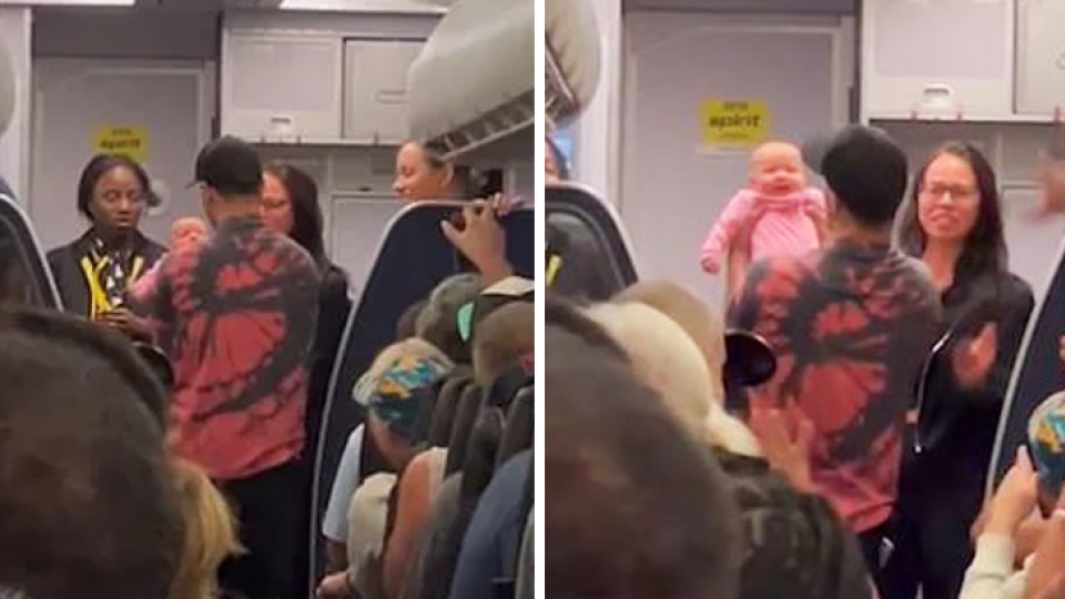Zachránené bábätko na palube lietadla