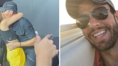 VIDEO: Enrique Iglesias pobúril vášnivým bozkom s neznámou brunetkou. Potom veci uviedol na pravú mieru