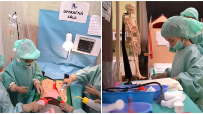 VIDEO: Deti banskobystrických lekárov si vyskúšali prácu svojich rodičov. Vytvorili im mini nemocnicu