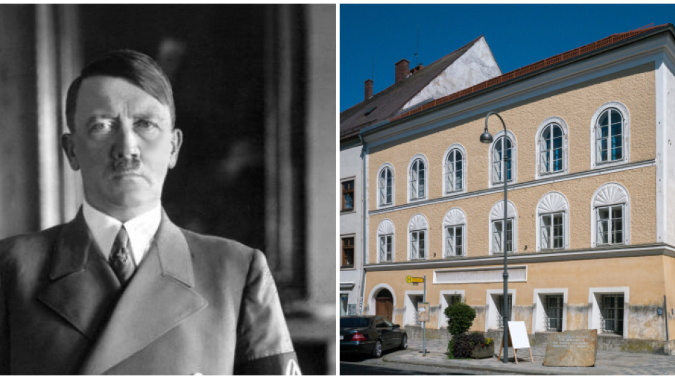 Adolf Hitler a jeho rodný dom.