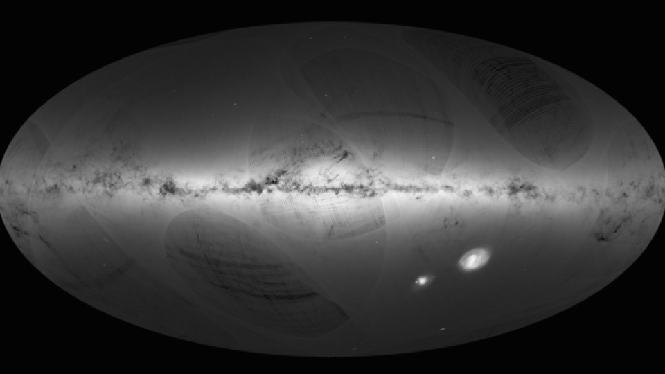Podrobná mapa hviezd našej galaxie. 
