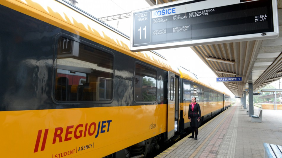 Na ilustračnej foto vlak spoločnosti RegioJet.