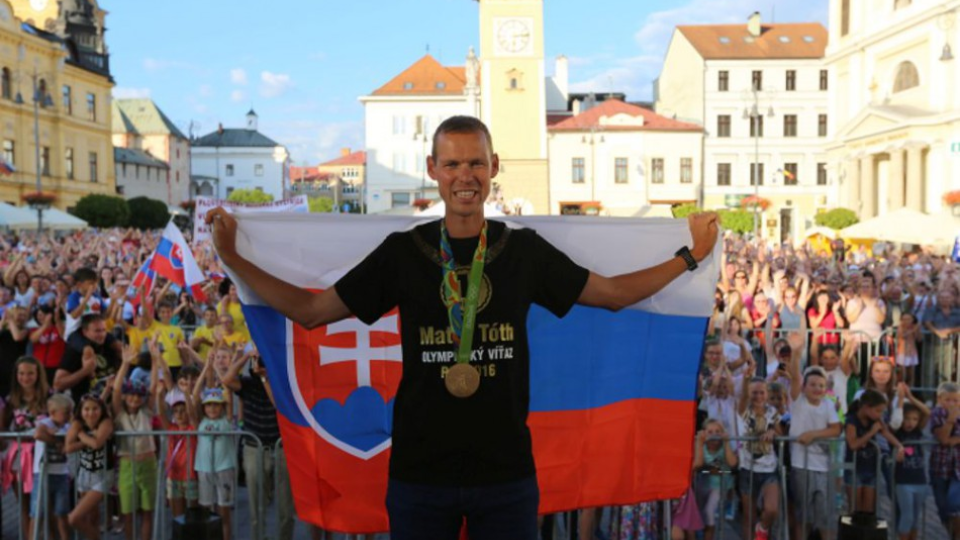 Na snímke zlatý medailista z olympiády v Riu Matej Tóth.