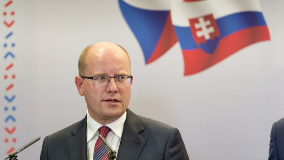 Na snímke predseda vlády Českej republiky Bohuslav Sobotka.