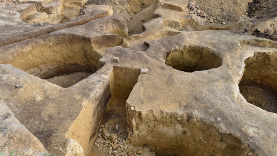 Archeologické vykopávky na Štefánikovej ulici v Trnave 2. novembra 2016. Archeológovia objavili na pozemku, na ktorom sa bude realizovať polyfunkčný objekt, úlomky sošiek žien, pochádzajúce z obdobia mladšej doby kamennej - neolitu. Ich vek je odhadovaný na zhruba 6700 až 6800 rokov, nachádzali sa v jamách, ktoré patrili k sídlisku obyvateľov lengyelskej kultúry. Sú vytvorené z hliny a nateraz sú najstaršími výtvarnými prejavmi, aké sa na území Trnavy našli.
