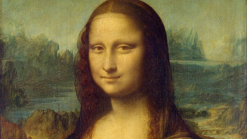 Slávny obraz Mona Lisa, ktorý vytvoril maliarsky veľmajster Leonardo da Vinci.