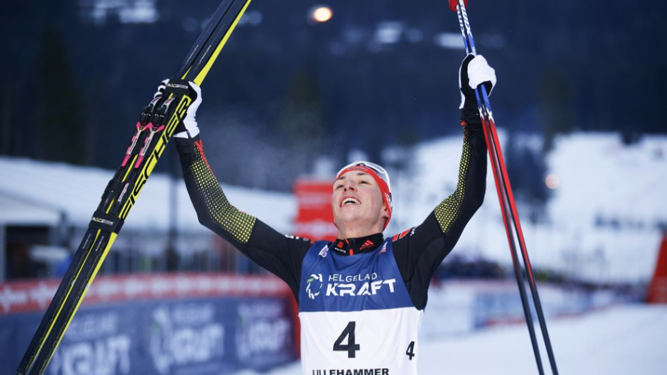 Nemec Eric Frenzel sa stal víťazom pretekov Svetového pohára v severskej kombinácii v nórskom Lillehammeri 3. decembra 2016.