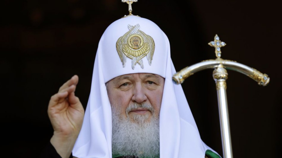 Na snímke ruský ortodoxný patriarcha Kirill.