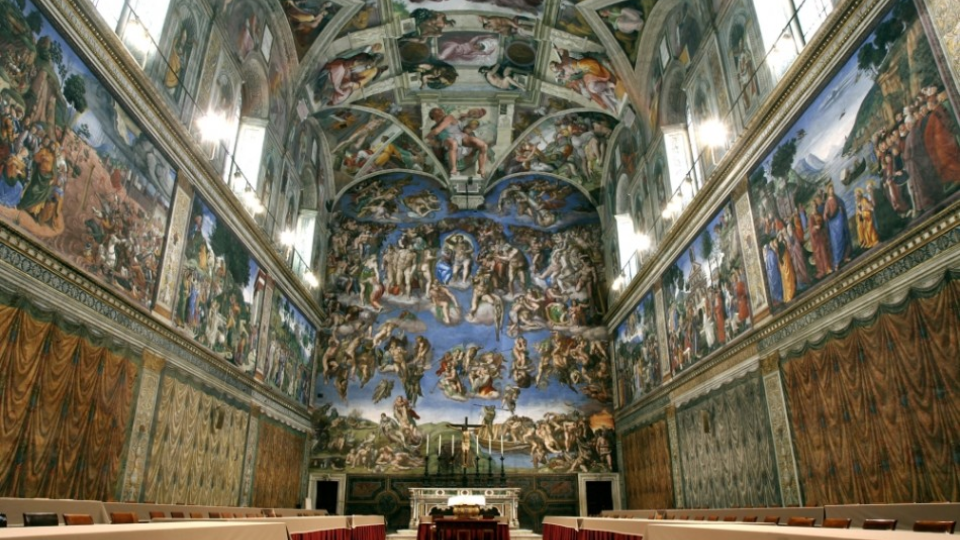 Sixtínska kaplnka vo Vatikáne.
