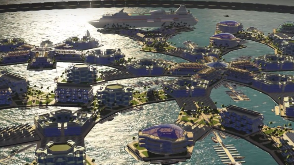 Takto by malo mestečko v Tichom oceáne vyzerať.