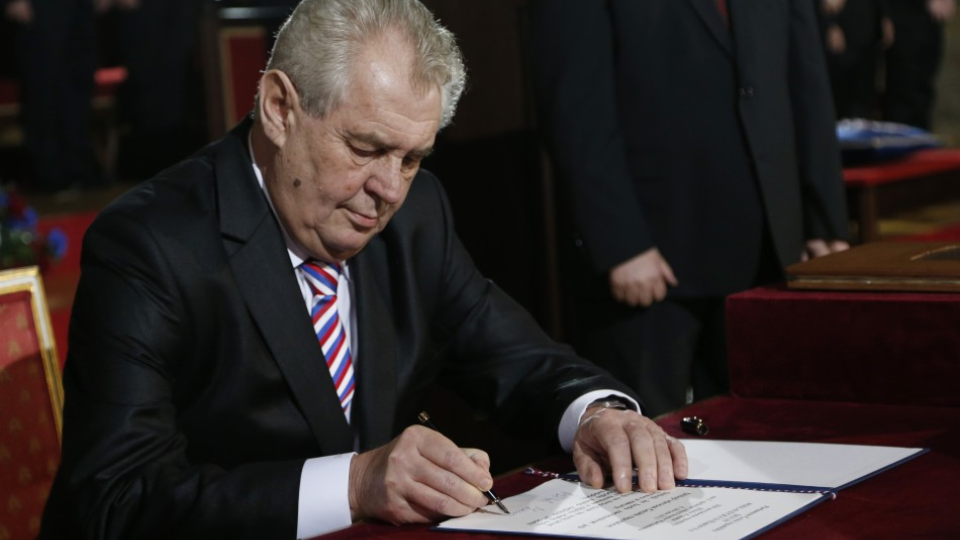 Prezident ČR Miloš Zeman, archívna snímka.