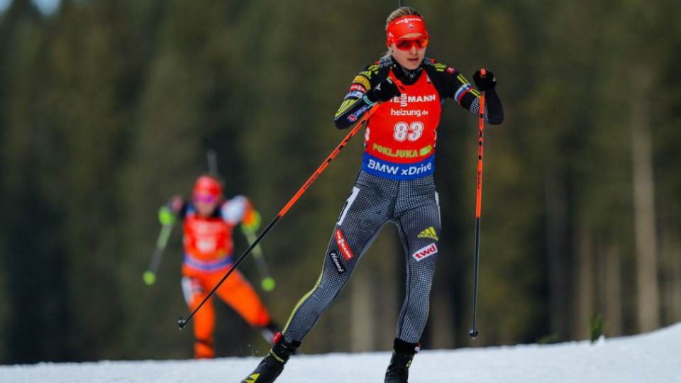 Na snímke slovenská biatlonistka a dvojnásobná olympijská víťazka Anastasia Kuzminová 