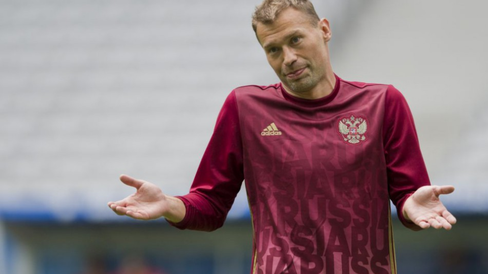 Na snímke ruský futbalový reprezentant Vasilij Berezuckij.
