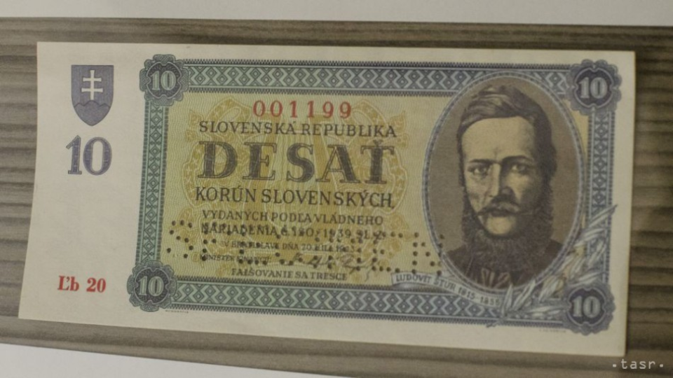  Na snímke bankovka Slovenskej republiky v nominálnej hodnote 10 slovenských korún - autor Štefan Bednár.