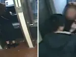 Žena si vyberá peniaze z bankomatu, keď k nej pristúpi muž s nožom v ruke.