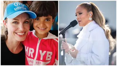 Herečka Angelina Jolie (vľavo) a speváčka Jennifer Lopez (vpravo).