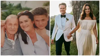 Ondřej Brzobohatý s rodičmi a manželkou Danielou.