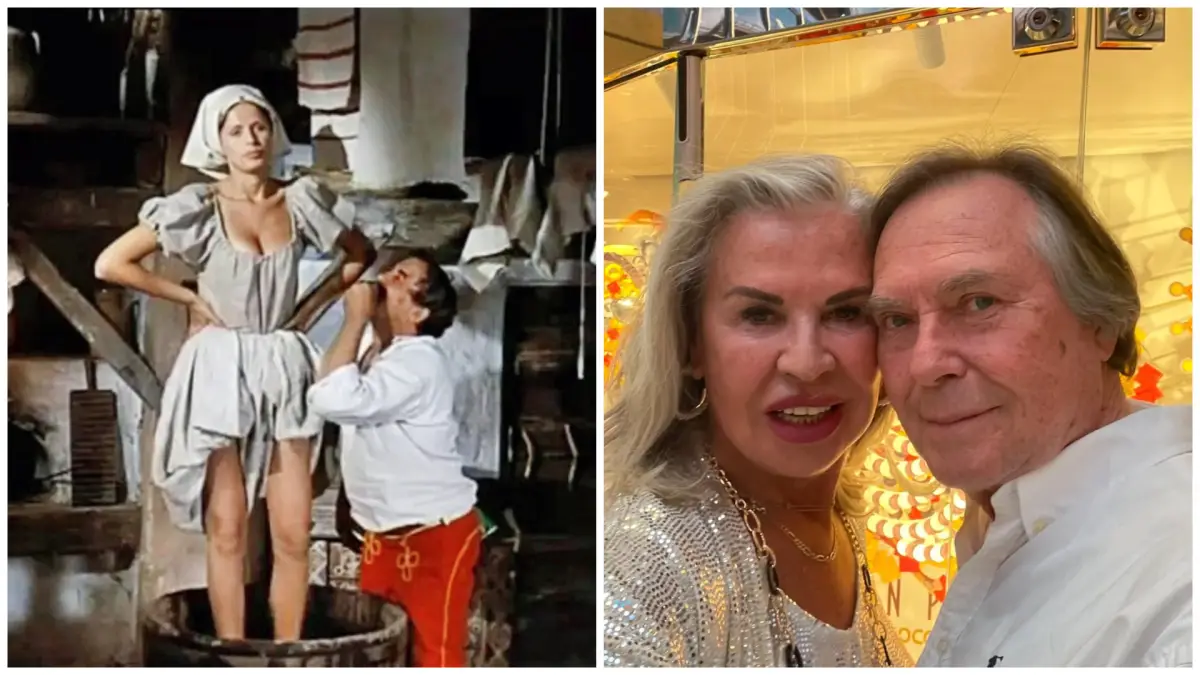 Eva Máziková vo filme Pacho, hybský zbojník / S manželom Petrom