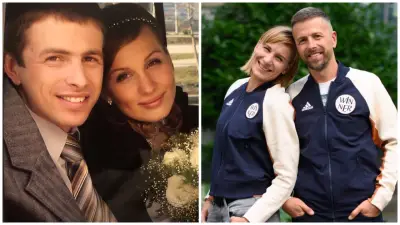 Biatlonistka Anastasia Kuzminová s manželom Danielom Kuzminom.