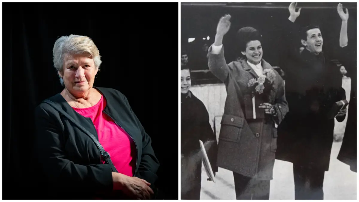 Agnesa v čase nahrávania rozhovoru / V roku 1964.