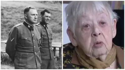 Josef Mengele (vpravo) / Viola Fischerová
