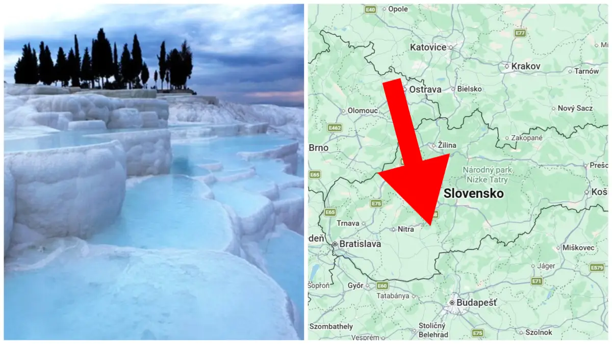 Na fotografii turecké Pamukkale, známe svojimi snehobielymi travertínovými terasami a kaskádami naplnenými termálnou vodou.