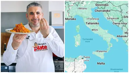 Šéfkuchár Vincenzo Prosperi / Mapa Talianska